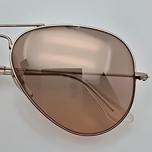 Ray-Ban RB3025 001/3E Aviator Gradient Gold Frame Silver Pink Mirror Sunglasses - Picture 12 of 15